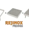 Rejilla plana anti-atascos REJINOX PRODES acero inoxidable 188x188 mm - Imagen 4