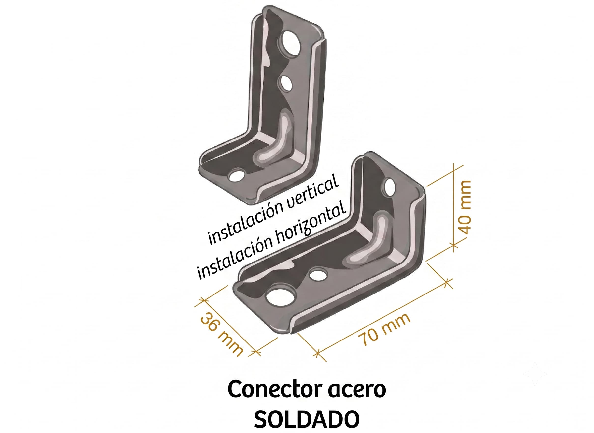 conector soldado laterlite